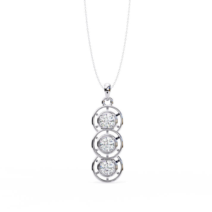 lab grown diamond | moissanite Jewellery Angelice Lab Grown Diamond OR Moissanite Pendant Silver by Rabbito Jewels