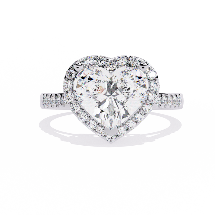 lab grown diamond | moissanite Jewellery Pinani Turkish Halo Lab Grown Diamond OR Moissanite Ring Silver by Rabbito Jewels