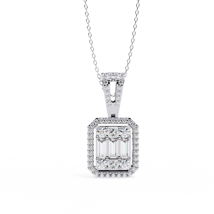 lab grown diamond | moissanite Jewellery Antoinette Lab Grown Diamond OR Moissanite Pendant White Gold 14K by Rabbito Jewels