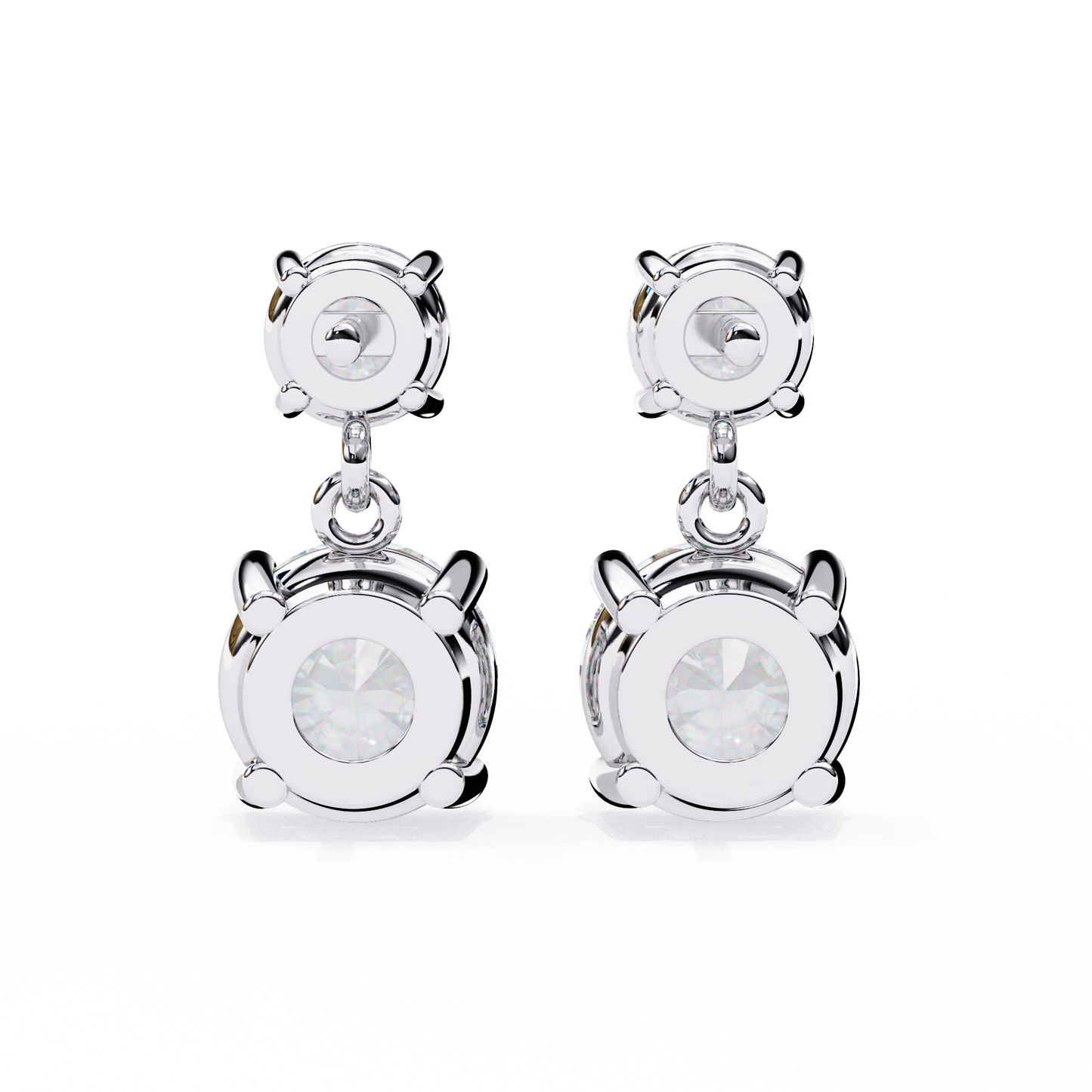 lab grown diamond | moissanite Jewellery Coconut Light Lab Grown OR Moissanite Earrings by Rabbito Jewels