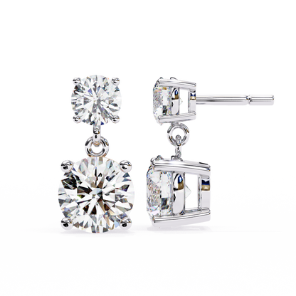 lab grown diamond | moissanite Jewellery Coconut Light Lab Grown OR Moissanite Earrings by Rabbito Jewels