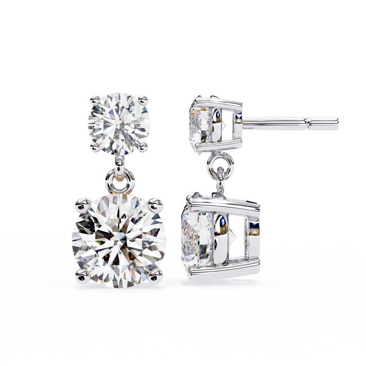 lab grown diamond | moissanite Jewellery Coconut Light Lab Grown OR Moissanite Earrings by Rabbito Jewels
