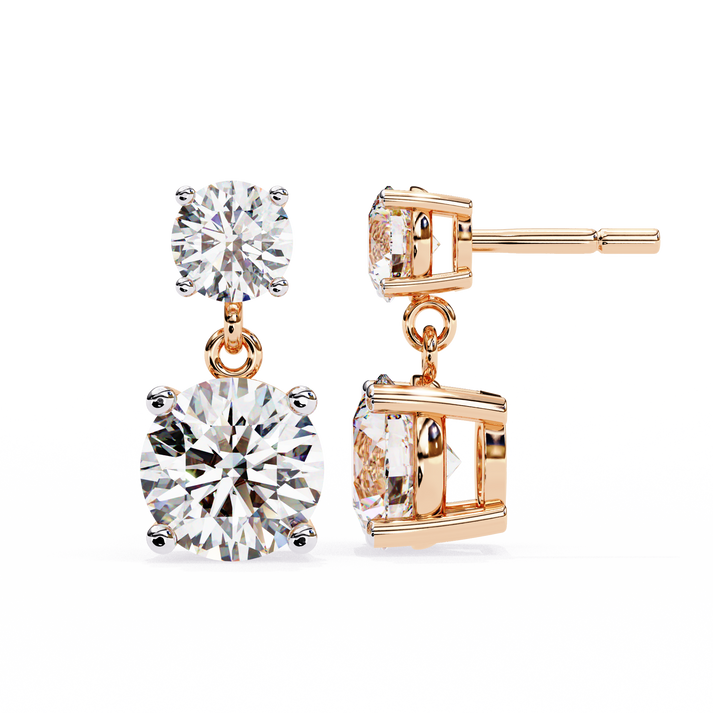 lab grown diamond | moissanite Jewellery Coconut Light Lab Grown OR Moissanite Earrings by Rabbito Jewels