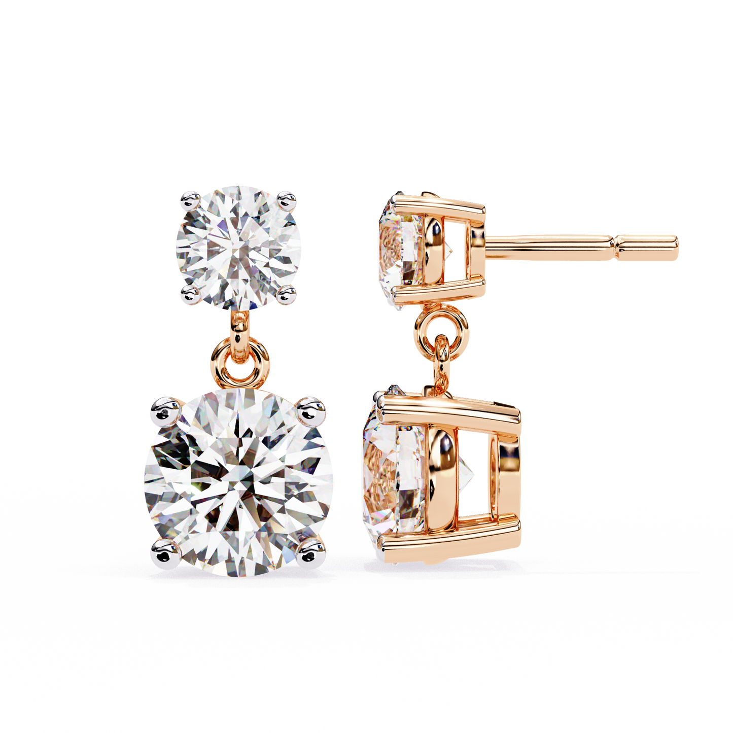 lab grown diamond | moissanite Jewellery Coconut Light Lab Grown OR Moissanite Earrings by Rabbito Jewels