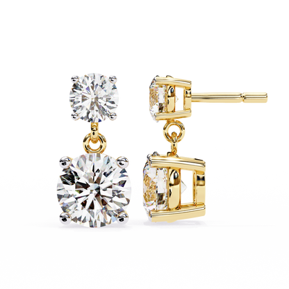 lab grown diamond | moissanite Jewellery Coconut Light Lab Grown OR Moissanite Earrings by Rabbito Jewels