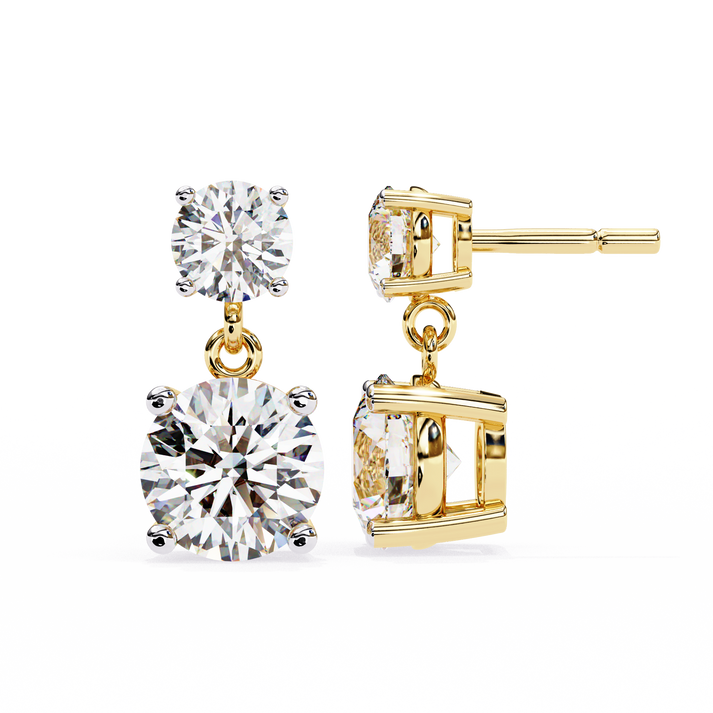lab grown diamond | moissanite Jewellery Coconut Light Lab Grown OR Moissanite Earrings by Rabbito Jewels
