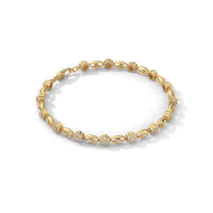 lab grown diamond | moissanite Jewellery Nuala Round Lab Grown Diamond OR Moissanite Bracelet by Rabbito Jewels