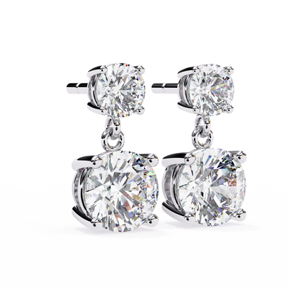 lab grown diamond | moissanite Jewellery Coconut Light Lab Grown OR Moissanite Earrings by Rabbito Jewels