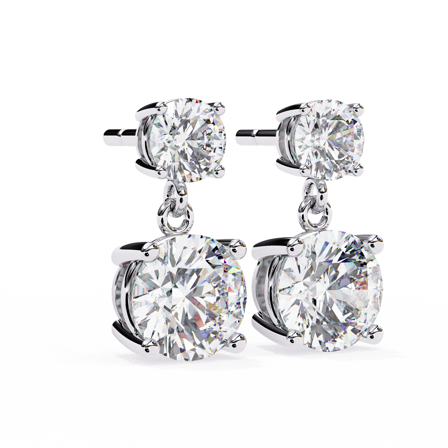 lab grown diamond | moissanite Jewellery Coconut Light Lab Grown OR Moissanite Earrings by Rabbito Jewels