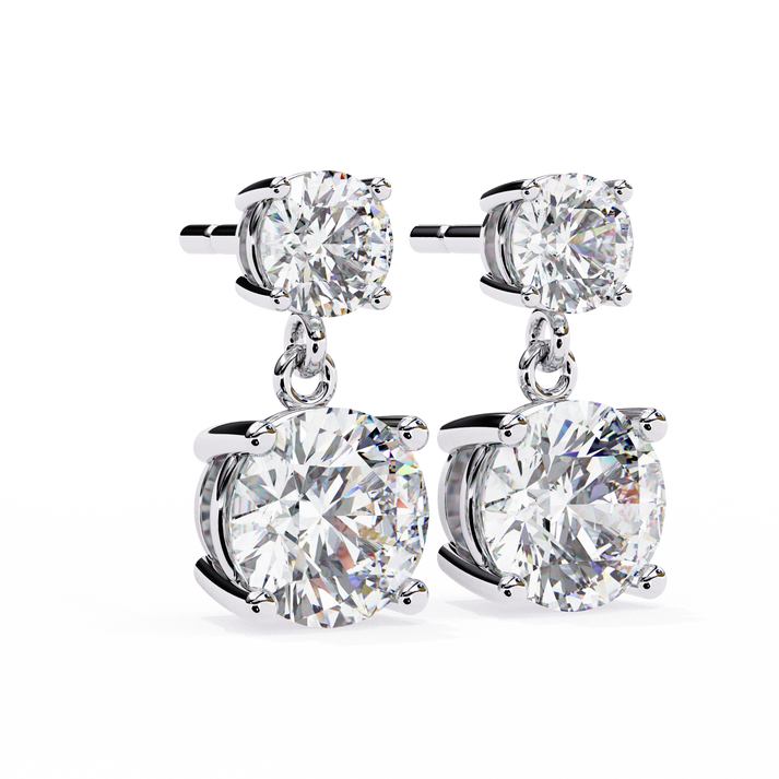 lab grown diamond | moissanite Jewellery Coconut Light Lab Grown OR Moissanite Earrings by Rabbito Jewels