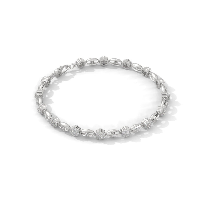lab grown diamond | moissanite Jewellery Nuala Round Lab Grown Diamond OR Moissanite Bracelet by Rabbito Jewels