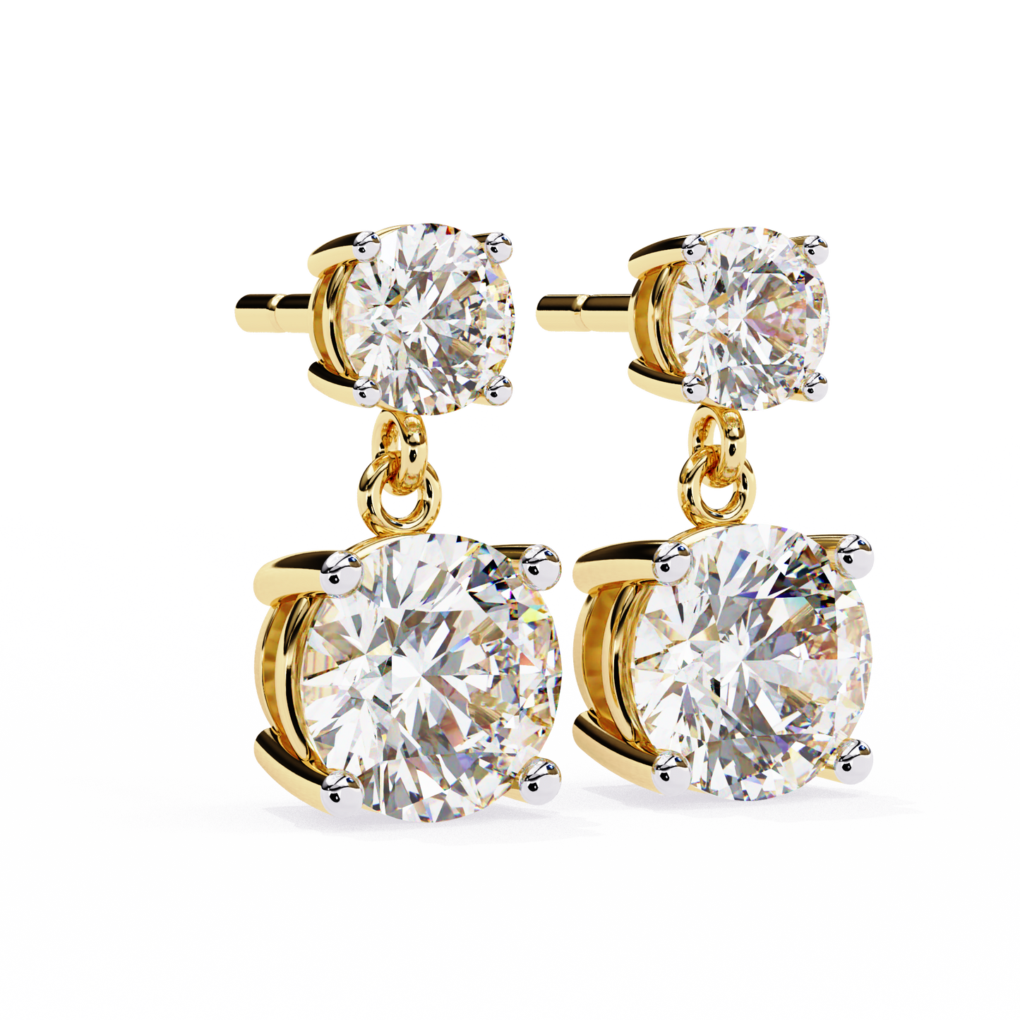 lab grown diamond | moissanite Jewellery Coconut Light Lab Grown OR Moissanite Earrings by Rabbito Jewels