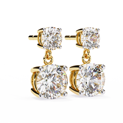 lab grown diamond | moissanite Jewellery Coconut Light Lab Grown OR Moissanite Earrings by Rabbito Jewels