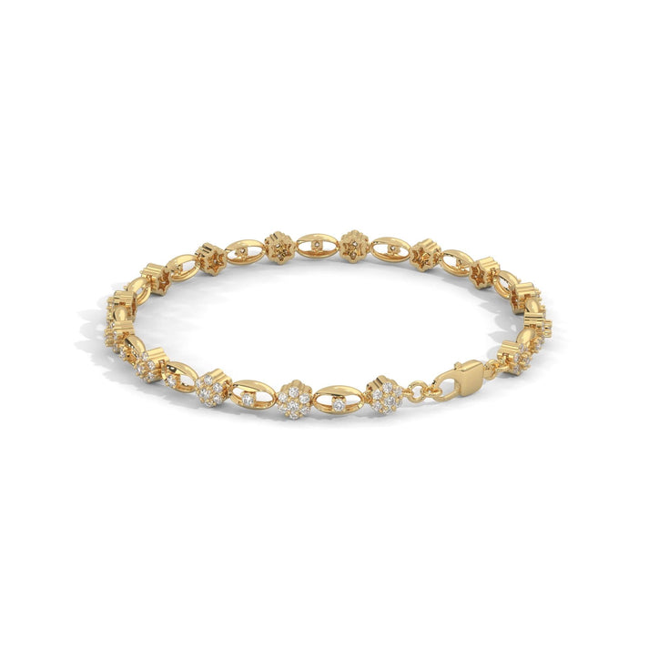 lab grown diamond | moissanite Jewellery Nuala Round Lab Grown Diamond OR Moissanite Bracelet by Rabbito Jewels