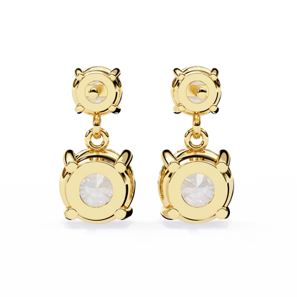 lab grown diamond | moissanite Jewellery Coconut Light Lab Grown OR Moissanite Earrings by Rabbito Jewels