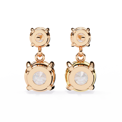 lab grown diamond | moissanite Jewellery Coconut Light Lab Grown OR Moissanite Earrings by Rabbito Jewels