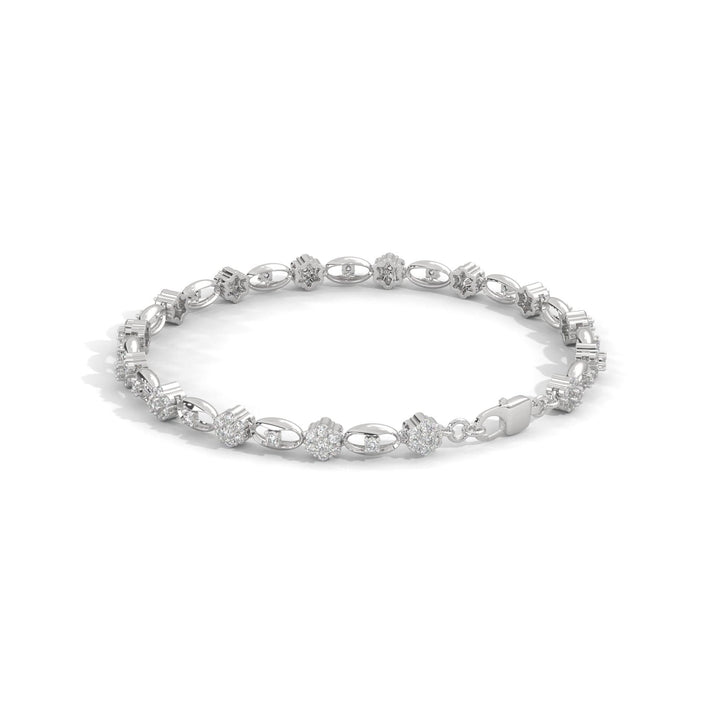 lab grown diamond | moissanite Jewellery Nuala Round Lab Grown Diamond OR Moissanite Bracelet by Rabbito Jewels