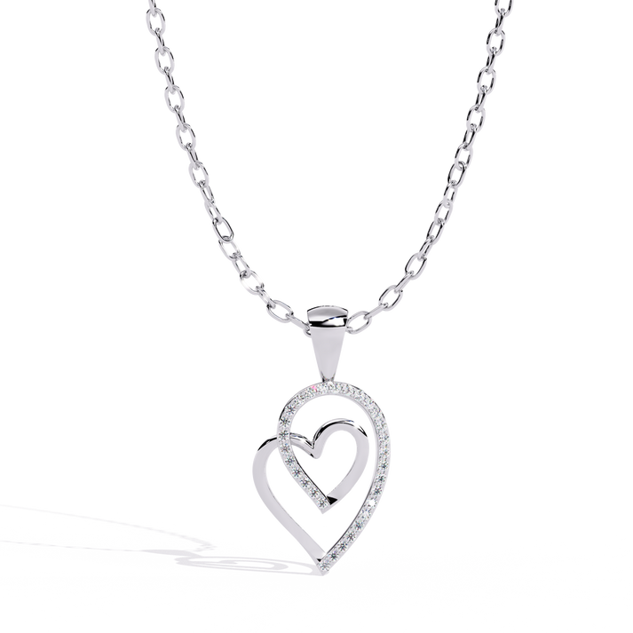 lab grown diamond | moissanite Jewellery Nine Love Lab Grown Diamond OR Moissanite Pendant White Gold 18K by Rabbito Jewels