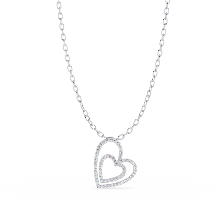 lab grown diamond | moissanite Jewellery B Love Lab Grown Diamond OR Moissanite Pendant White Gold 18K by Rabbito Jewels