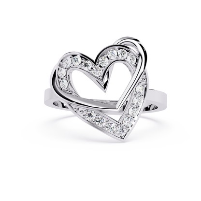 lab grown diamond | moissanite Jewellery Eliya Round Lab Grown Diamond OR Moissanite Ring Silver by Rabbito Jewels