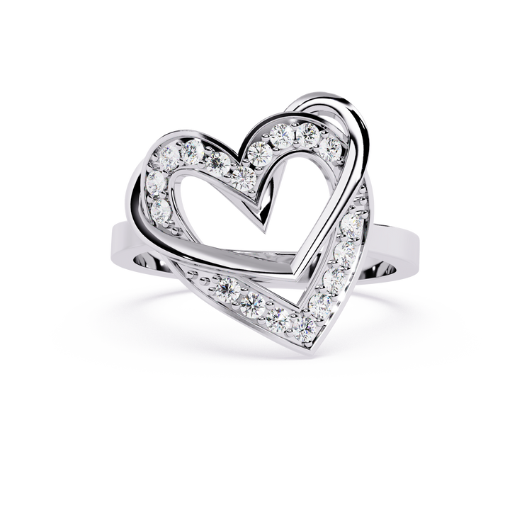 lab grown diamond | moissanite Jewellery Eliya Round Lab Grown Diamond OR Moissanite Ring Silver by Rabbito Jewels