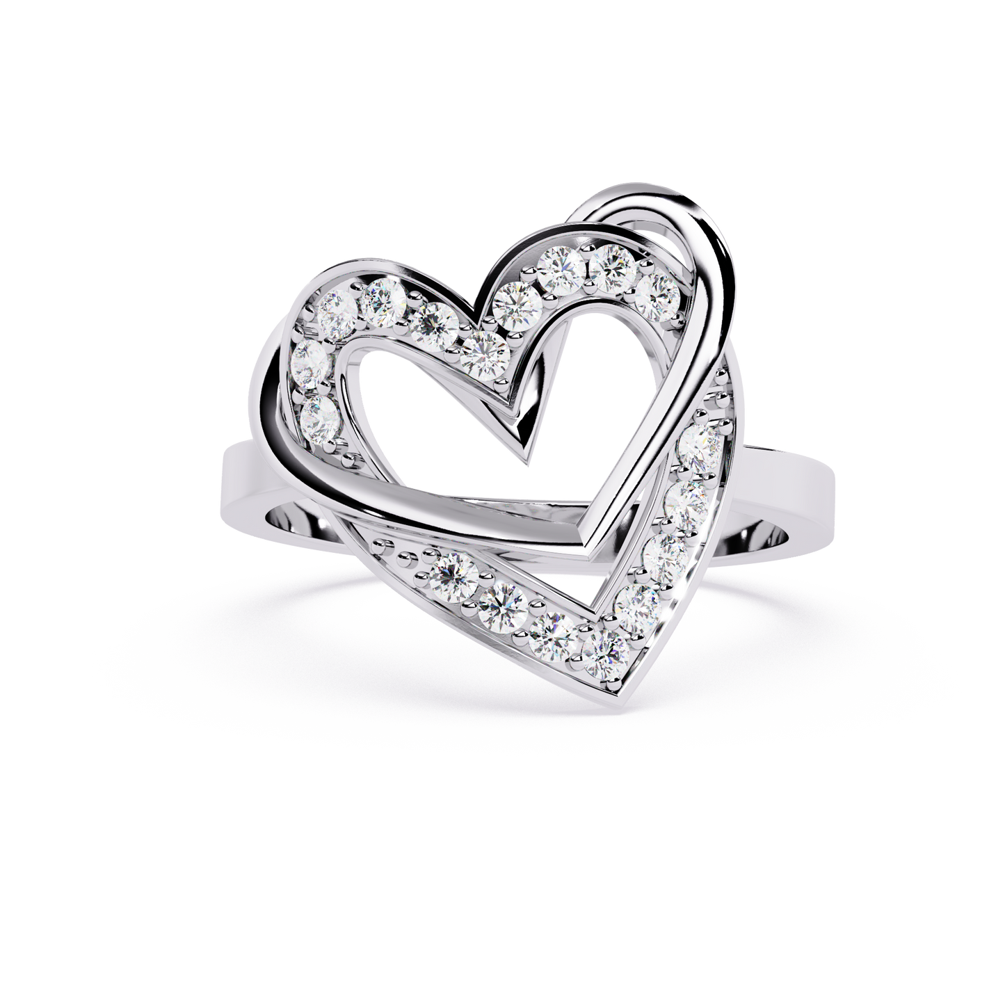 lab grown diamond | moissanite Jewellery Eliya Round Lab Grown Diamond OR Moissanite Ring White Gold 18K by Rabbito Jewels