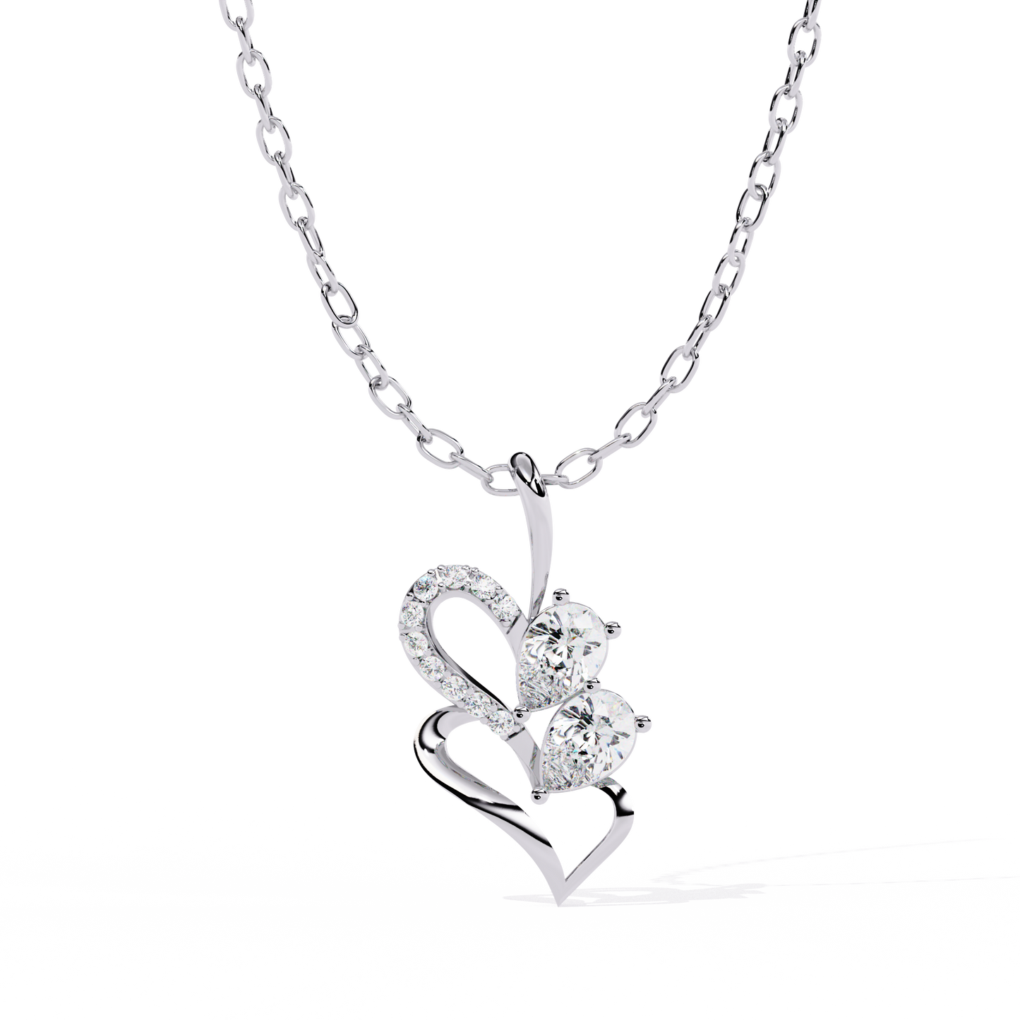 lab grown diamond | moissanite Jewellery Prince Leaf Lab Grown Diamond OR Moissanite Pendant Silver by Rabbito Jewels