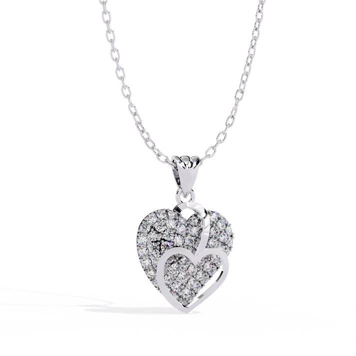 lab grown diamond | moissanite Jewellery Net Heart Lab Grown Diamond OR Moissanite Pendant by Rabbito Jewels