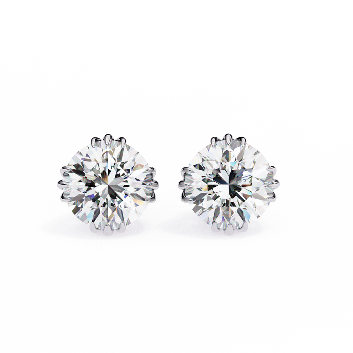 lab grown diamond | moissanite Jewellery Aurora’s Kiss Lab Grown OR Moissanite Earrings Silver by Rabbito Jewels