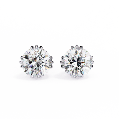 lab grown diamond | moissanite Jewellery Aurora’s Kiss Lab Grown OR Moissanite Earrings White Gold 14K by Rabbito Jewels