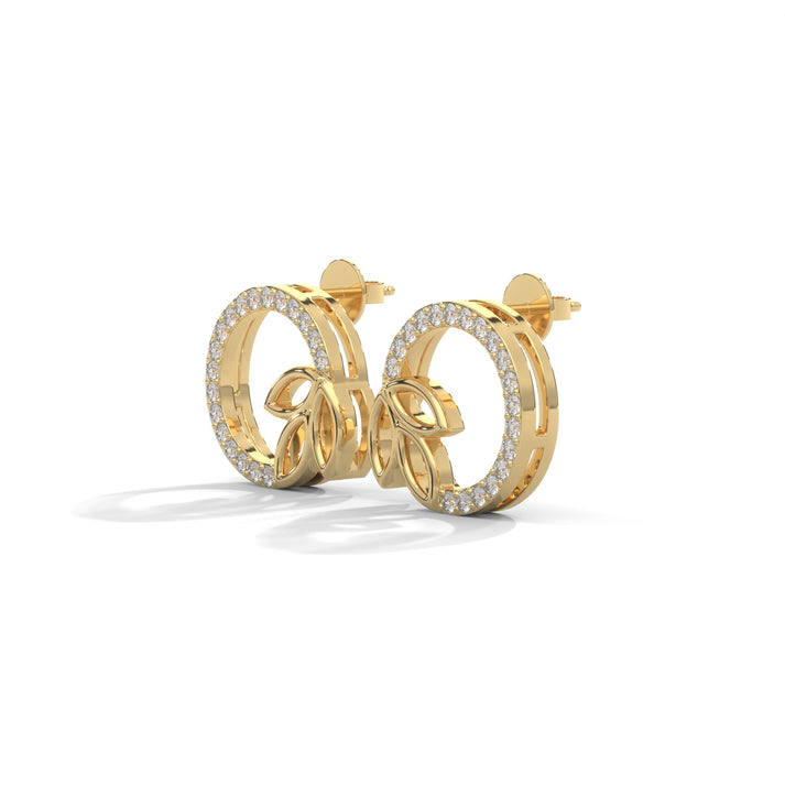 lab grown diamond | moissanite Jewellery Petal Stud Lab Grown Diamond OR Moissanite Earrings by Rabbito Jewels