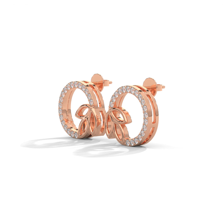 lab grown diamond | moissanite Jewellery Petal Stud Lab Grown Diamond OR Moissanite Earrings by Rabbito Jewels