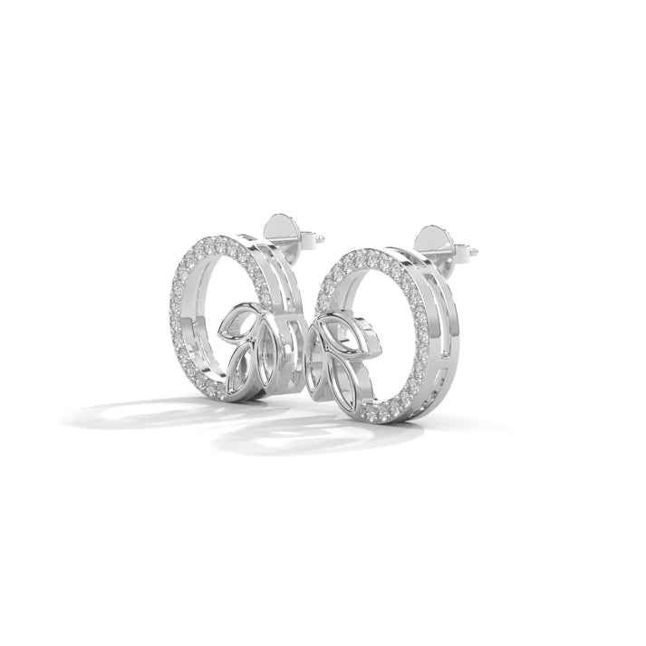 lab grown diamond | moissanite Jewellery Petal Stud Lab Grown Diamond OR Moissanite Earrings by Rabbito Jewels