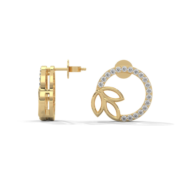 lab grown diamond | moissanite Jewellery Petal Stud Lab Grown Diamond OR Moissanite Earrings by Rabbito Jewels
