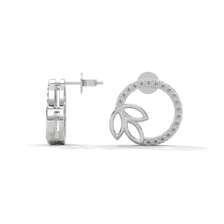 lab grown diamond | moissanite Jewellery Petal Stud Lab Grown Diamond OR Moissanite Earrings by Rabbito Jewels