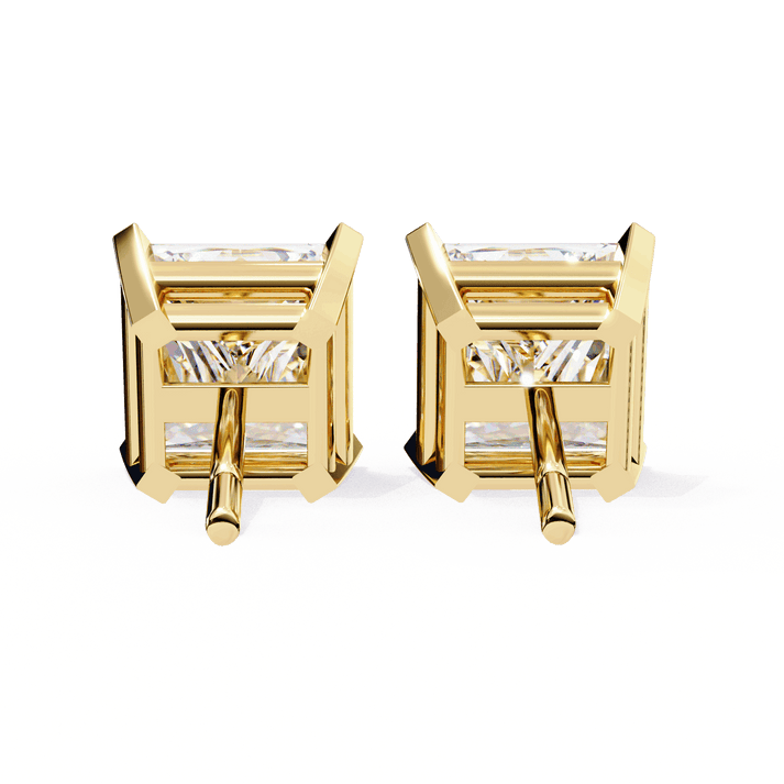 lab grown diamond | moissanite Jewellery Moonlit Mirage Lab Grown OR Moissanite Princess Stud Earrings by Rabbito Jewels