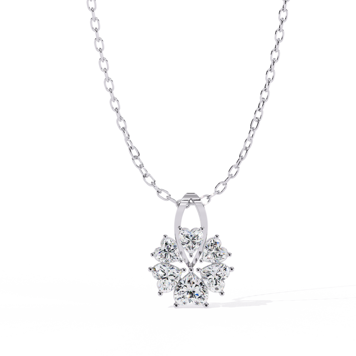 lab grown diamond | moissanite Jewellery Erasmus Lab Grown Diamond OR Moissanite Pendant White Gold 18K by Rabbito Jewels