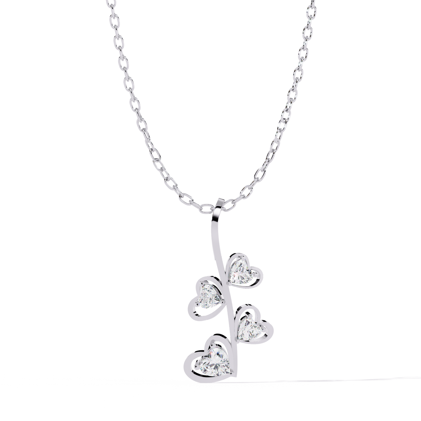 lab grown diamond | moissanite Jewellery Starry Love Lab Grown Diamond OR Moissanite Pendant White Gold 18K by Rabbito Jewels