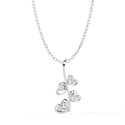 lab grown diamond | moissanite Jewellery Starry Love Lab Grown Diamond OR Moissanite Pendant White Gold 18K by Rabbito Jewels