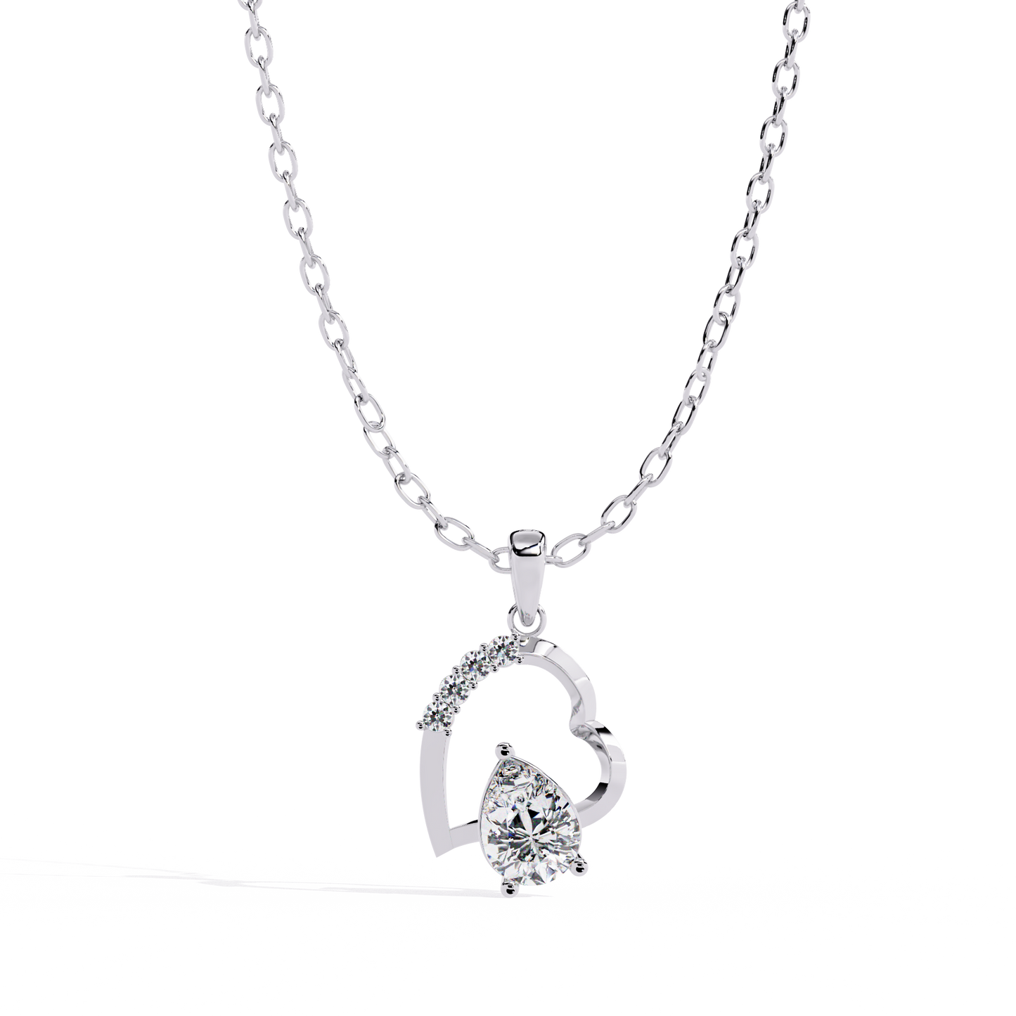 lab grown diamond | moissanite Jewellery Gracy Love Lab Grown Diamond OR Moissanite Pendant Silver by Rabbito Jewels