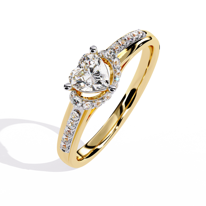 lab grown diamond | moissanite Jewellery Channel Set Heart Lab Grown Diamond OR Moissanite Ring by Rabbito Jewels