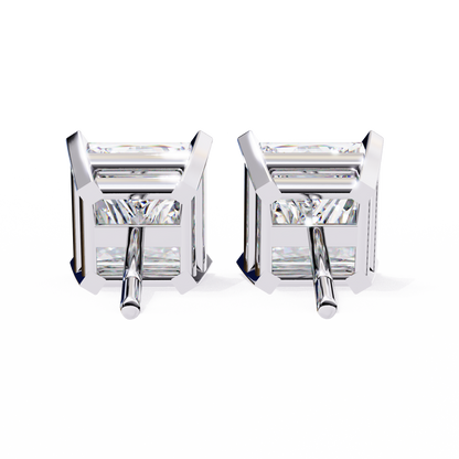 lab grown diamond | moissanite Jewellery Moonlit Mirage Lab Grown OR Moissanite Princess Stud Earrings by Rabbito Jewels