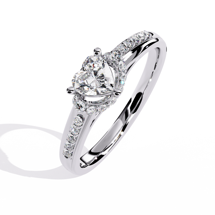 lab grown diamond | moissanite Jewellery Channel Set Heart Lab Grown Diamond OR Moissanite Ring by Rabbito Jewels
