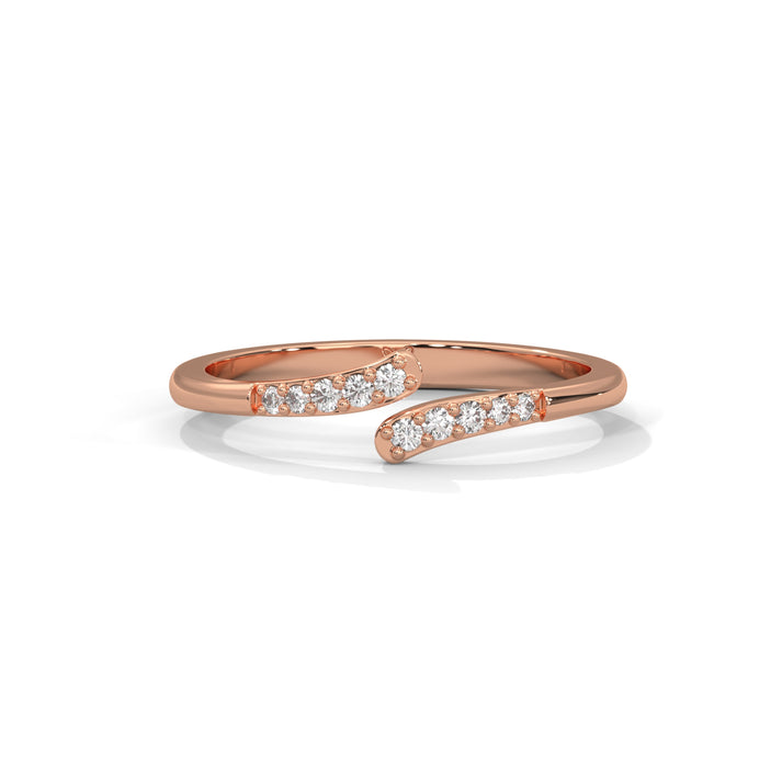 lab grown diamond | moissanite Jewellery Axelle Lab Grown Diamond OR Moissanite Ring Rose Gold 14K by Rabbito Jewels