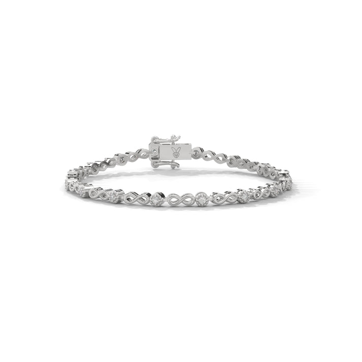 lab grown diamond | moissanite Jewellery Vintage Lab Grown Diamond OR Moissanite Bracelet White Gold 18K by Rabbito Jewels