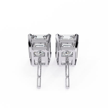 lab grown diamond | moissanite Jewellery Stardust Elegance Lab Grown Diamond OR Moissanite Stud Earrings by Rabbito Jewels