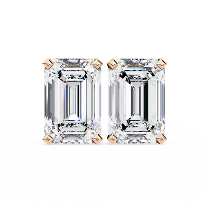 lab grown diamond | moissanite Jewellery Stardust Elegance Lab Grown Diamond OR Moissanite Stud Earrings Rose Gold 18K by Rabbito Jewels