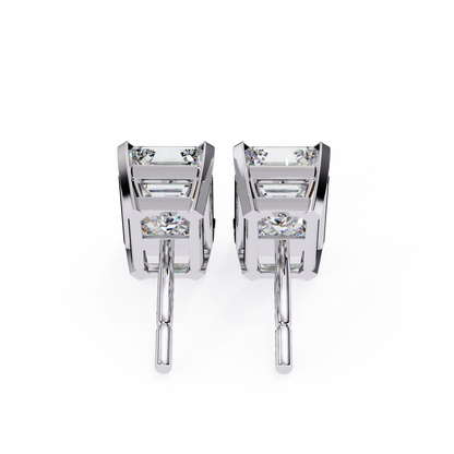 lab grown diamond | moissanite Jewellery Stardust Elegance Lab Grown Diamond OR Moissanite Stud Earrings by Rabbito Jewels