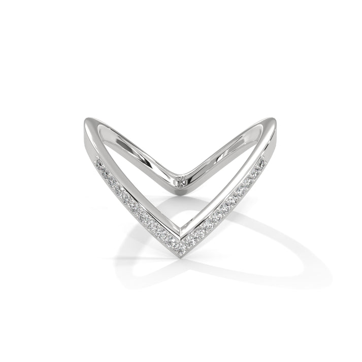 lab grown diamond | moissanite Jewellery V Lab Grown Diamond OR Moissanite Ring Silver by Rabbito Jewels