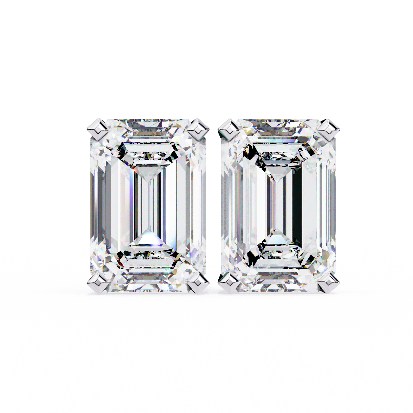 lab grown diamond | moissanite Jewellery Stardust Elegance Lab Grown Diamond OR Moissanite Stud Earrings Silver by Rabbito Jewels